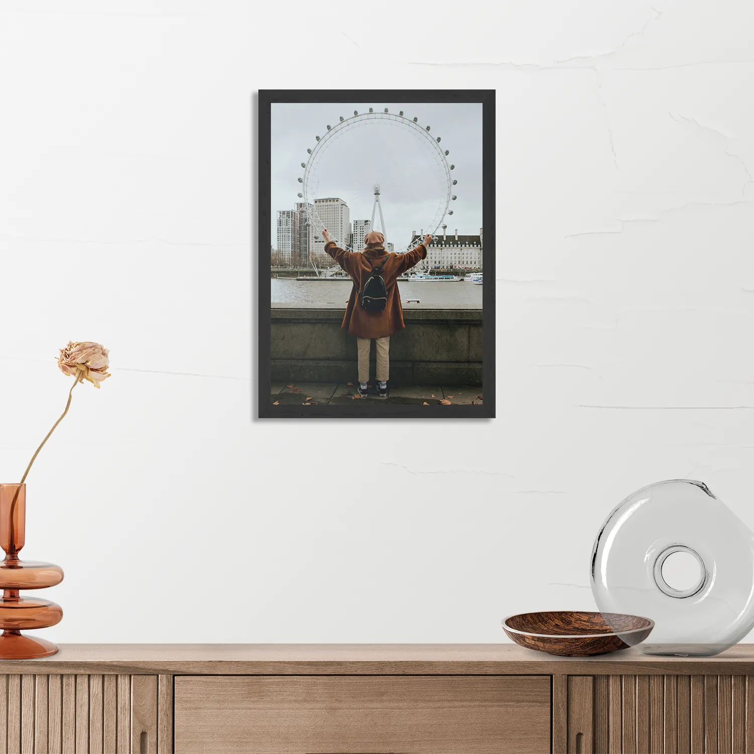 Poster London Eye Rechthoek Verticaal Met Lijst Template PBL 50 70 Verticaal Steden 14 3