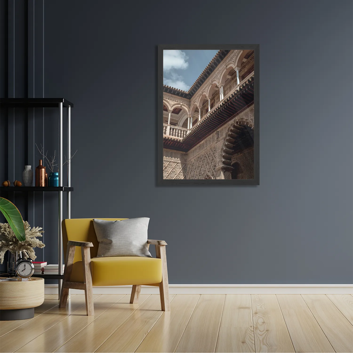 Poster Koninklijk Paleis van Sevilla Rechthoek Verticaal Met Lijst Template PBL 50 70 Verticaal Steden 15 2