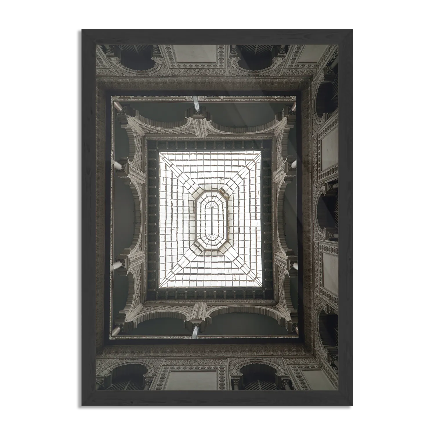 Poster Koninklijk Paleis van Sevilla Dak Rechthoek Verticaal Met Lijst Template PBL 50 70 Verticaal Steden 20 1