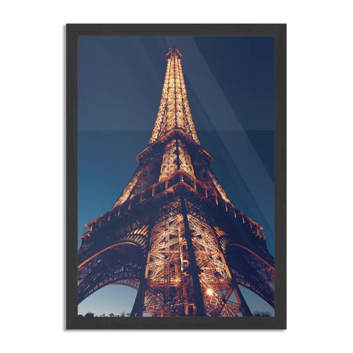 Poster Eiffeltoren Parijs at Night Rechthoek Verticaal Met Lijst Template PBL 50 70 Verticaal Steden 23 1