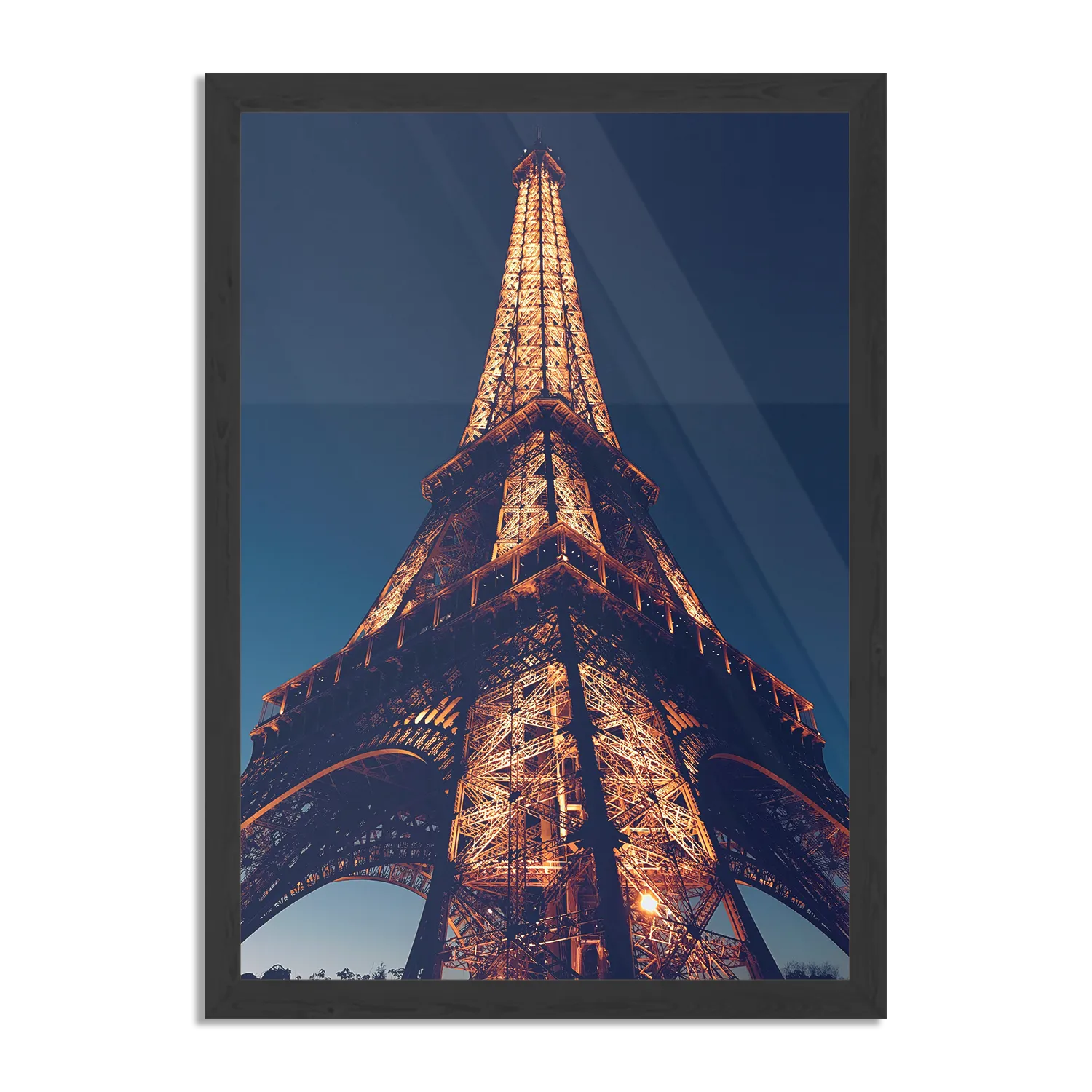 Poster Eiffeltoren Parijs at Night Rechthoek Verticaal Met Lijst Template PBL 50 70 Verticaal Steden 23 1