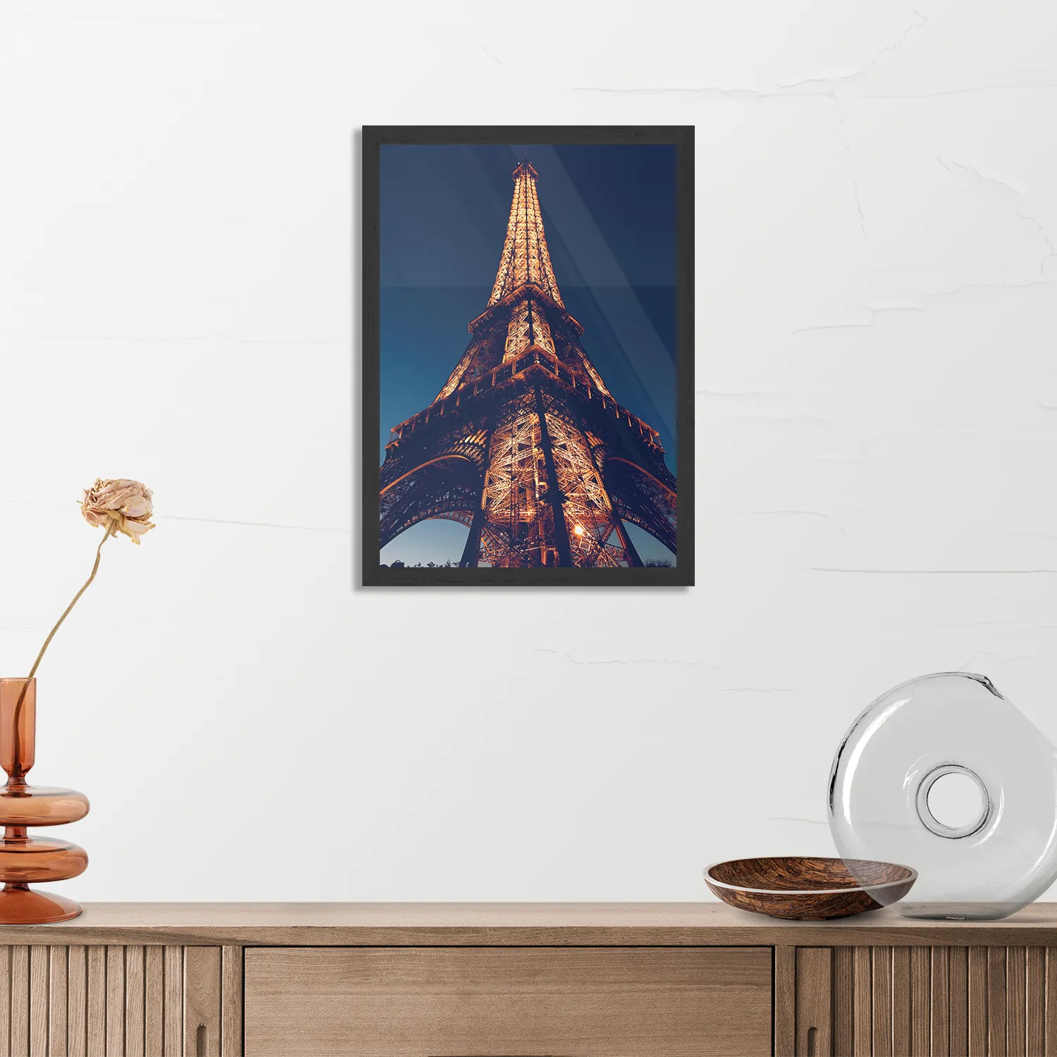 Poster Eiffeltoren Parijs at Night Rechthoek Verticaal Met Lijst Template PBL 50 70 Verticaal Steden 23 3