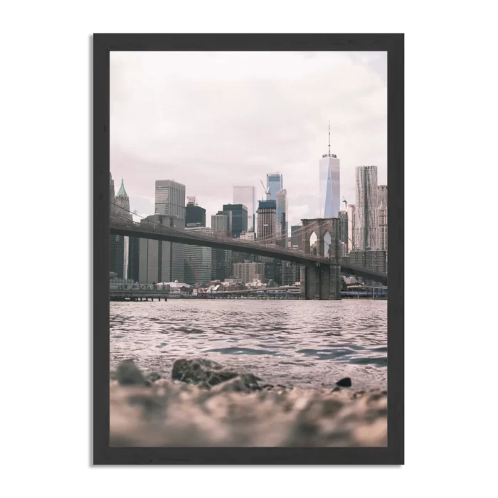Poster Brooklyn Bridge New York Rechthoek Verticaal Met Lijst Template PBL 50 70 Verticaal Steden 24 1