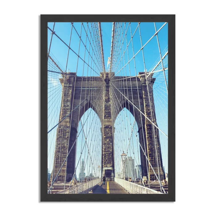 Poster Brooklyn Bridge New York Voetganger Rechthoek Verticaal Met Lijst Template PBL 50 70 Verticaal Steden 26 1