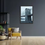 Poster Brooklyn Bridge New York Zwart Wit Rechthoek Verticaal Met Lijst Template PBL 50 70 Verticaal Steden 28 2