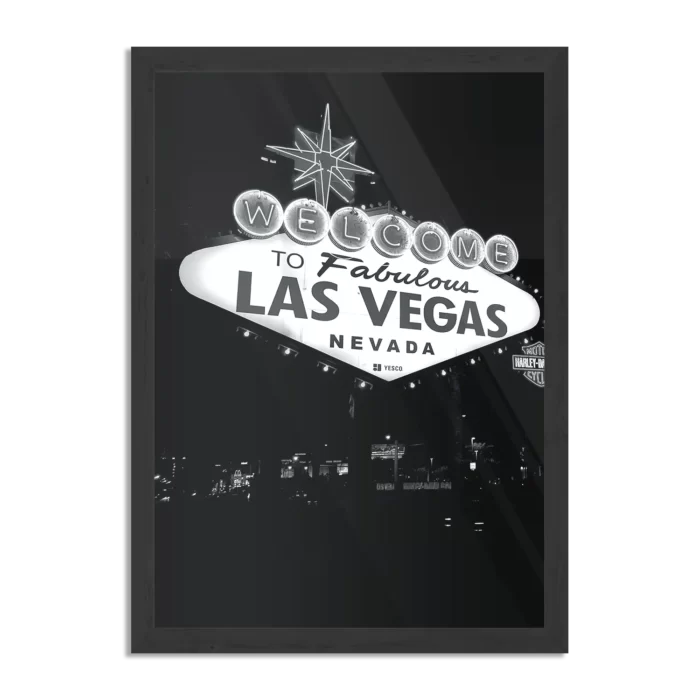 Poster Welcome to Fabulous Las Vegas Zwart Wit Rechthoek Verticaal Met Lijst Template PBL 50 70 Verticaal Steden 30 1