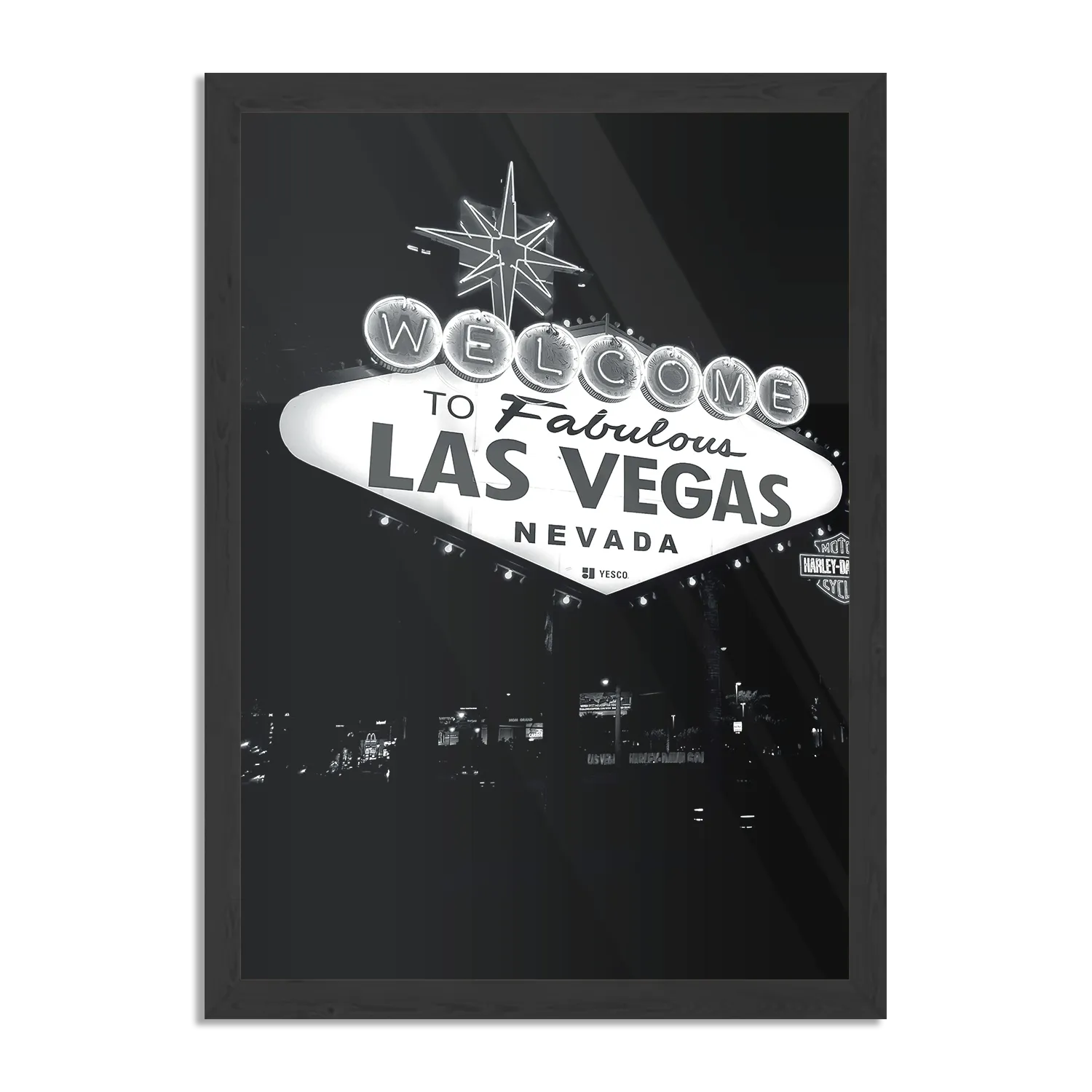 Poster Welcome to Fabulous Las Vegas Zwart Wit Rechthoek Verticaal Met Lijst Template PBL 50 70 Verticaal Steden 30 1