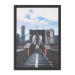 Poster Brooklyn Bridge New York Daglicht Rechthoek Verticaal Met Lijst Template PBL 50 70 Verticaal Steden 32 1