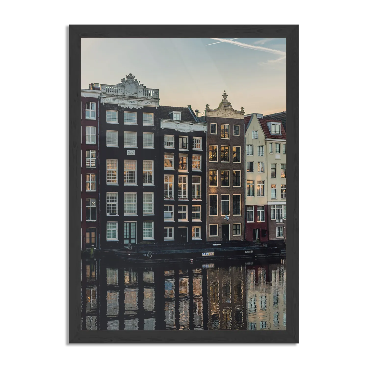 Poster Aan die Amsterdamse Gracht Rechthoek Verticaal Met Lijst Template PBL 50 70 Verticaal Steden 33 1