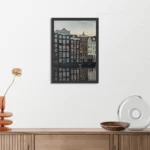 Poster Aan die Amsterdamse Gracht Rechthoek Verticaal Met Lijst Template PBL 50 70 Verticaal Steden 33 3