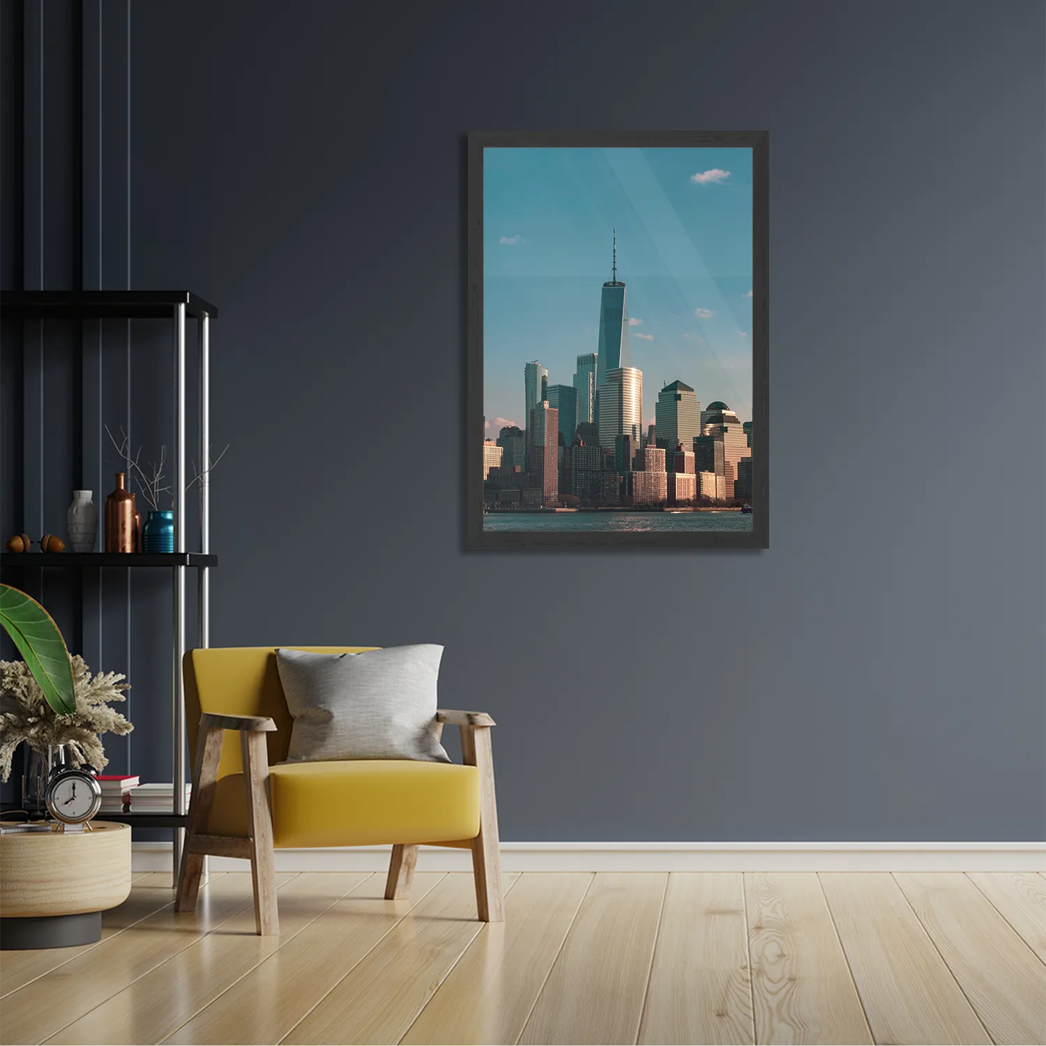 Poster New York Gebouwen Skyline Rechthoek Verticaal Met Lijst Template PBL 50 70 Verticaal Steden 36 2
