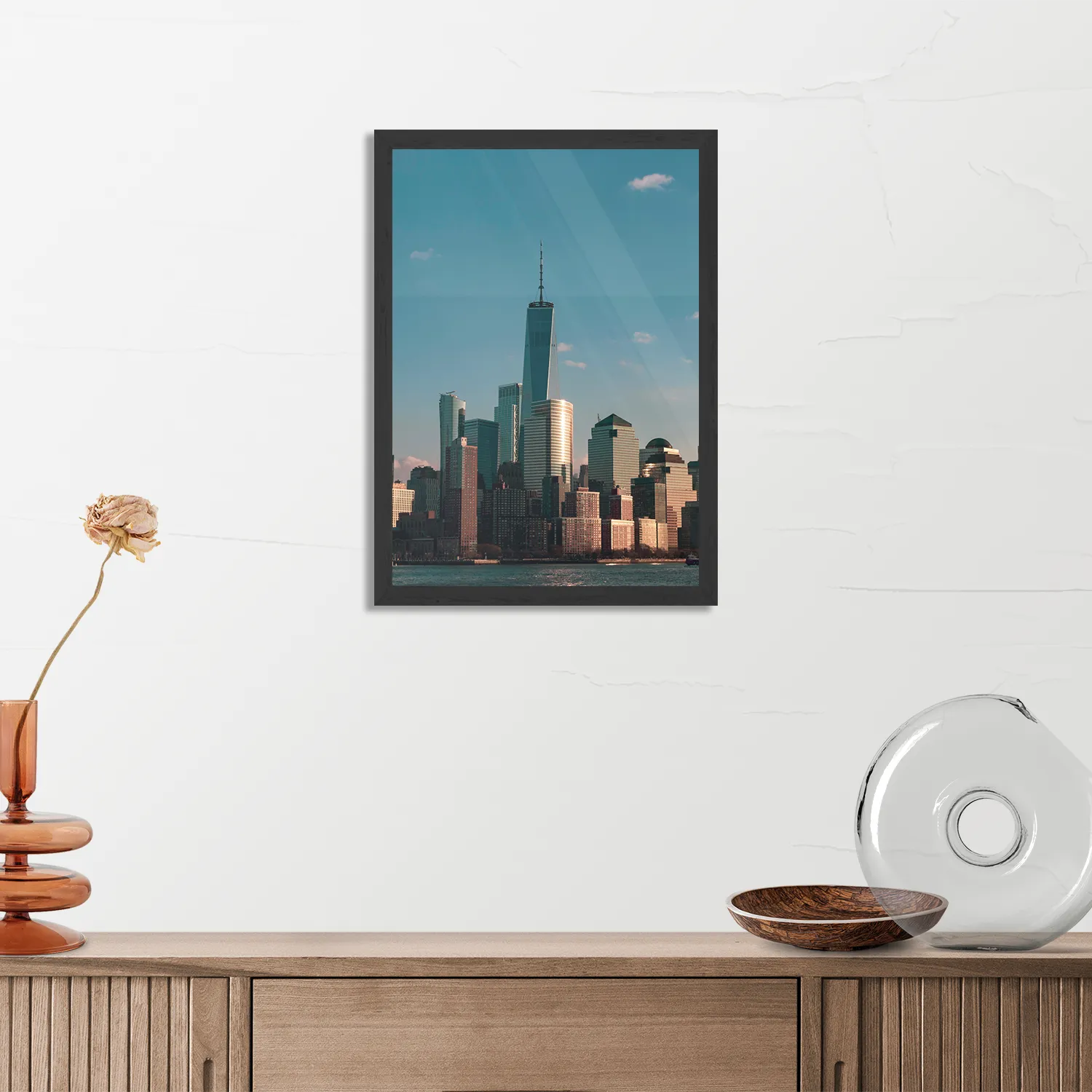 Poster New York Gebouwen Skyline Rechthoek Verticaal Met Lijst Template PBL 50 70 Verticaal Steden 36 3