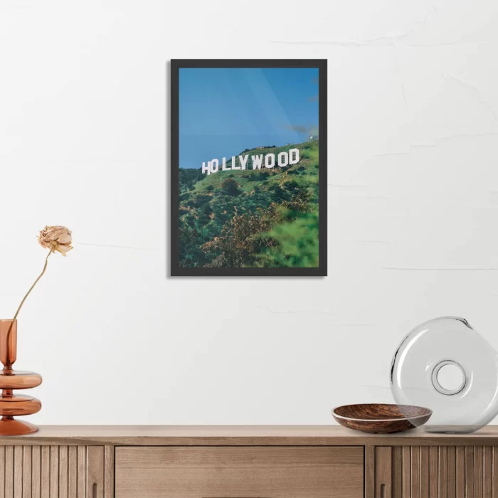 Poster Hollywood Letters Rechthoek Verticaal Met Lijst Template PBL 50 70 Verticaal Steden 40 3