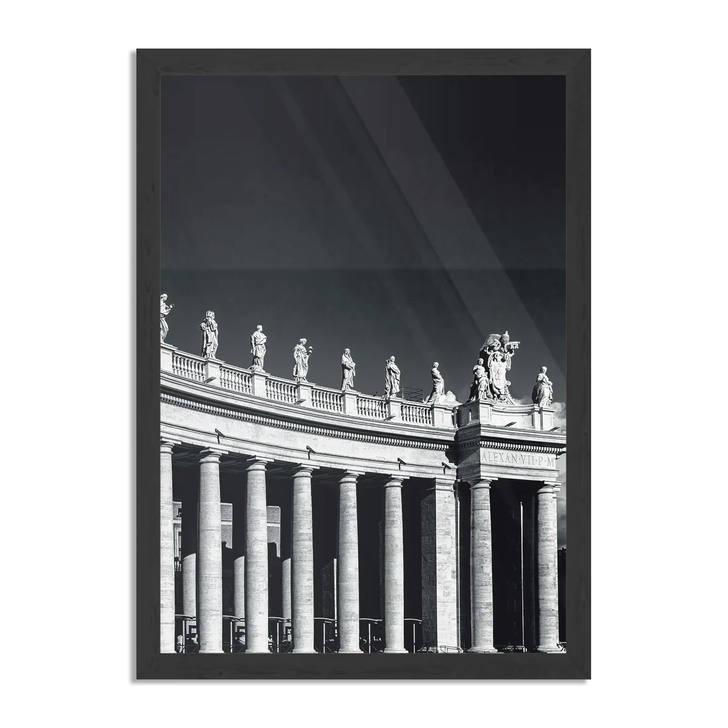 Poster De Zuilen van het Sint-Pietersplein Rechthoek Verticaal Met Lijst Template PBL 50 70 Verticaal Steden 42 1