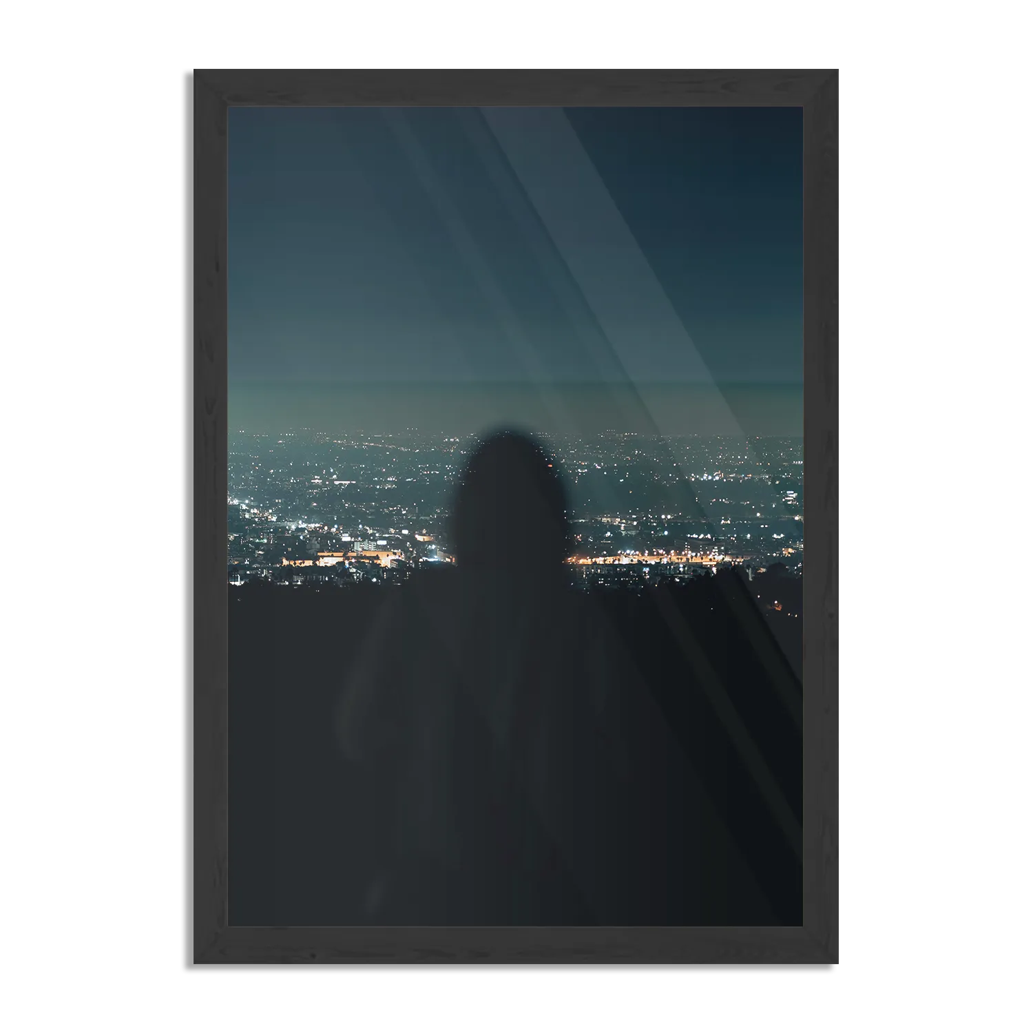 Poster Los Angeles at Night Rechthoek Verticaal Met Lijst Template PBL 50 70 Verticaal Steden 48 1