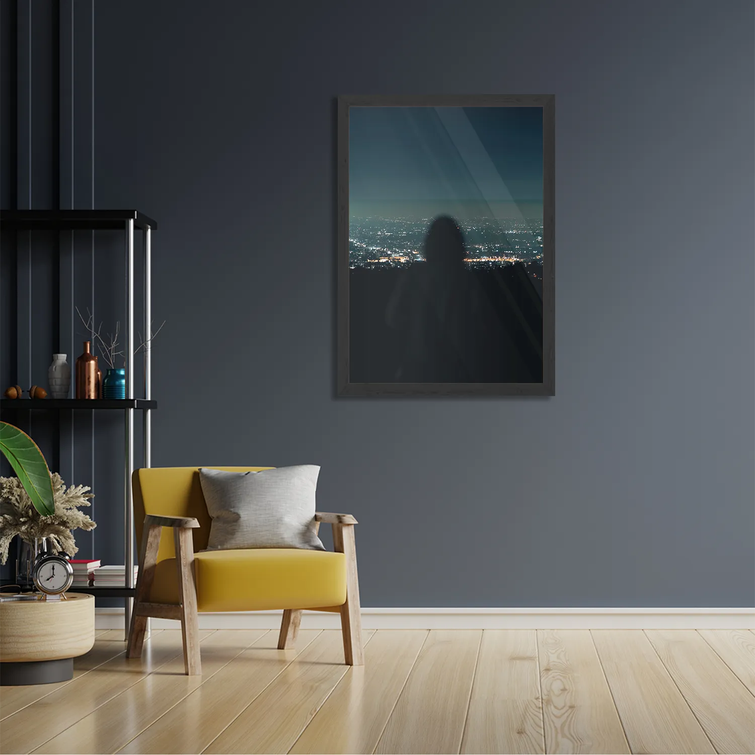 Poster Los Angeles at Night Rechthoek Verticaal Met Lijst Template PBL 50 70 Verticaal Steden 48 2