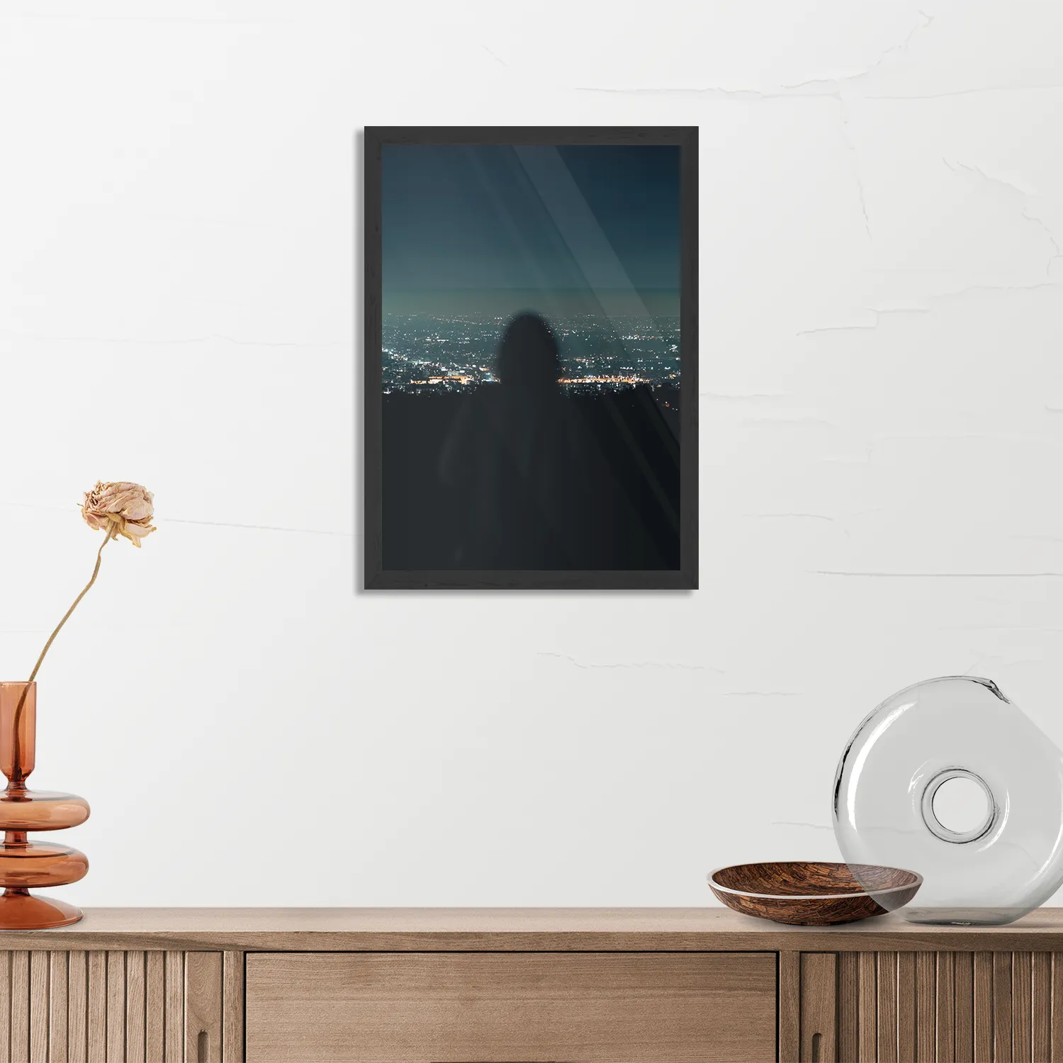 Poster Los Angeles at Night Rechthoek Verticaal Met Lijst Template PBL 50 70 Verticaal Steden 48 3