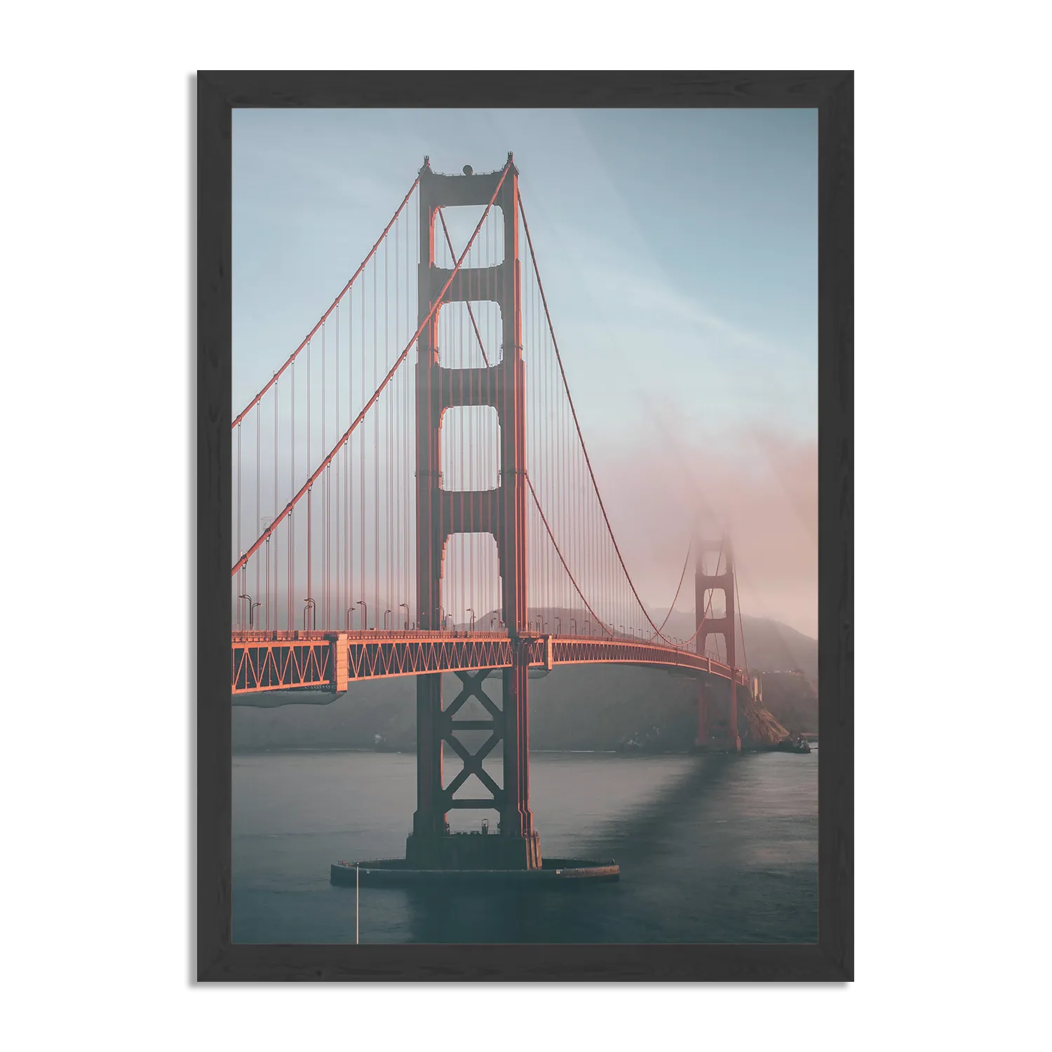 Poster Golden Gate Bridge San Francisco Rechthoek Verticaal Met Lijst Template PBL 50 70 Verticaal Steden 49 1