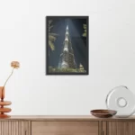 Poster Burj Khalifa at Night Rechthoek Verticaal Met Lijst Template PBL 50 70 Verticaal Steden 50 3