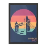 Poster London 1977 Illustratie Rechthoek Verticaal Met Lijst Template PBL 50 70 Verticaal Steden 9 1