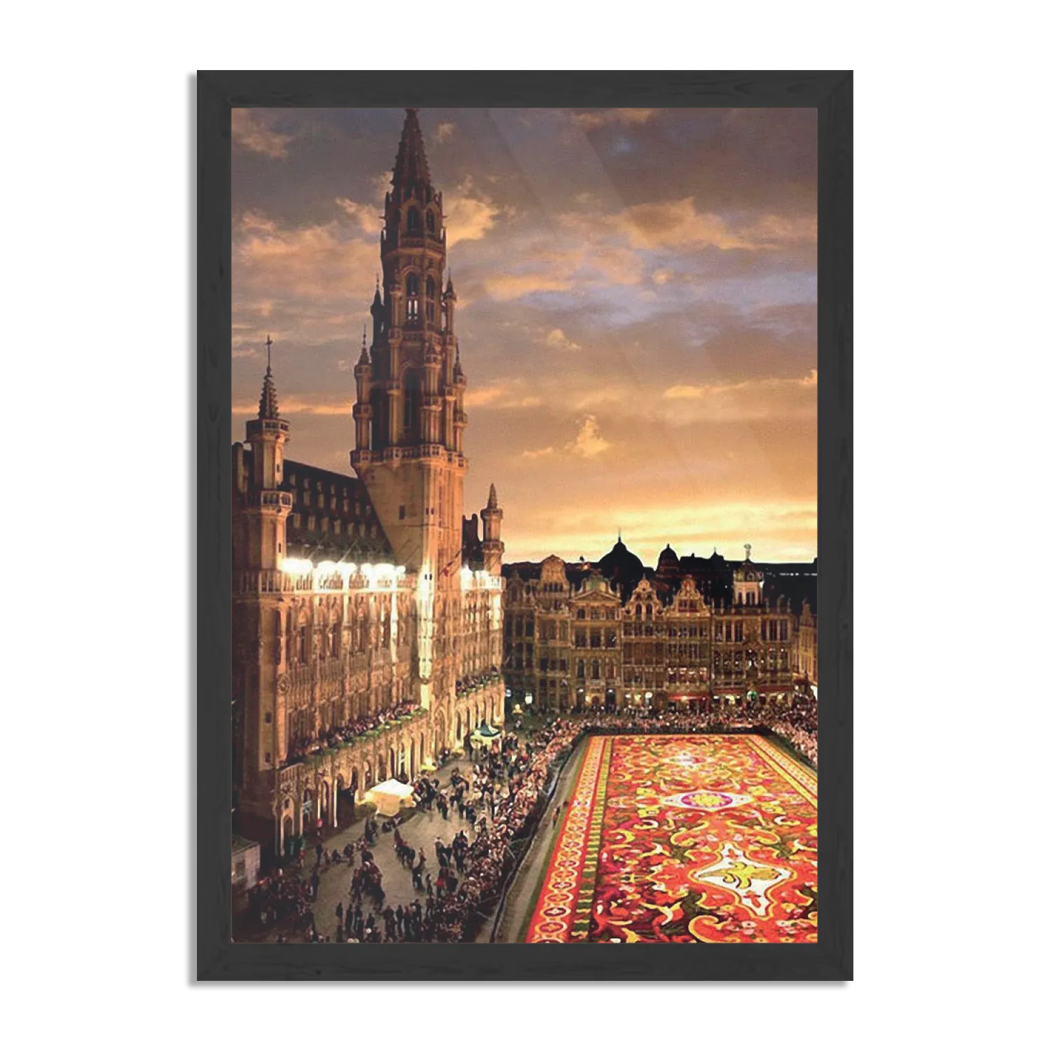 Poster Grote Markt Brussel Rechthoek Verticaal Met Lijst Template PBL 50 70 Verticaal Steden 99 1
