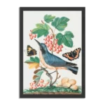 Poster Prent Natuur Vogel en Bloemen 10 Rechthoek Verticaal Met Lijst Template PBL 50 70 Verticaal Vintage 10 1