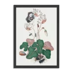 Poster Prent Natuur Vogel en Bloemen 12 Rechthoek Verticaal Met Lijst Template PBL 50 70 Verticaal Vintage 12 1