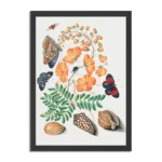 Poster Prent Natuur Vogel en Bloemen 13 Rechthoek Verticaal Met Lijst Template PBL 50 70 Verticaal Vintage 13 1