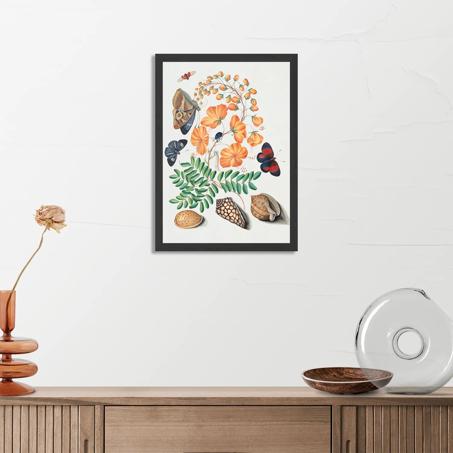 Poster Prent Natuur Vogel en Bloemen 13 Rechthoek Verticaal Met Lijst Template PBL 50 70 Verticaal Vintage 13 3