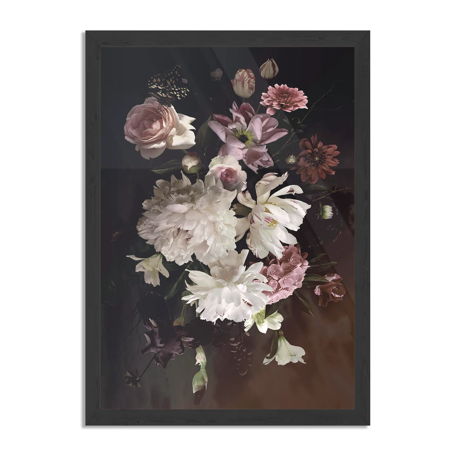 Poster Modern Stil Leven Bloemen 02 Rechthoek Verticaal Met Lijst Template PBL 50 70 Verticaal Vintage 23 1