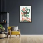 Poster Prent Natuur Vogel en Bloemen 08 Rechthoek Verticaal Met Lijst Template PBL 50 70 Verticaal Vintage 8 2