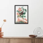 Poster Prent Natuur Vogel en Bloemen 08 Rechthoek Verticaal Met Lijst Template PBL 50 70 Verticaal Vintage 8 3