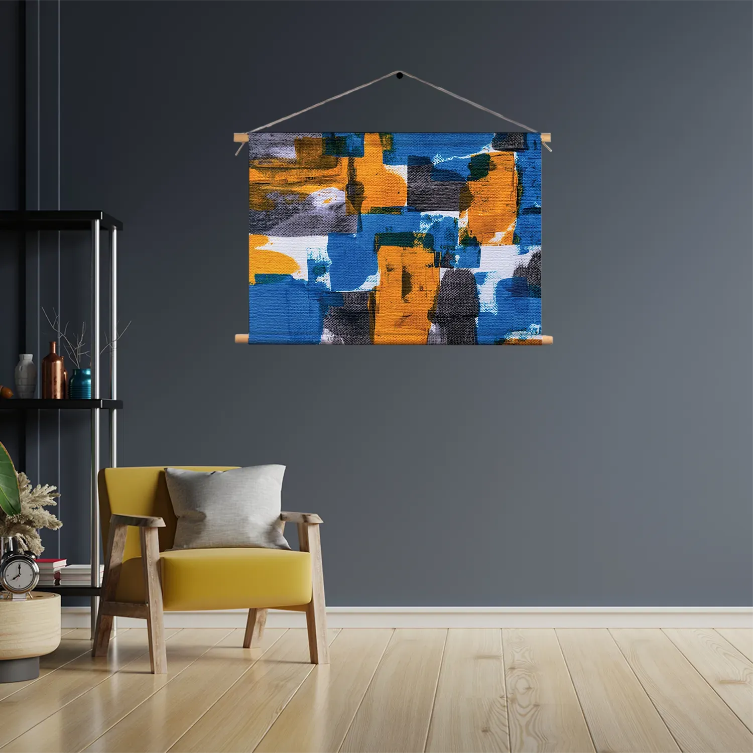 Textielposter Kleurrijk Schilderij Rechthoek Horizontaal Template TP 50 70 Horizontaal Abstract 03 3