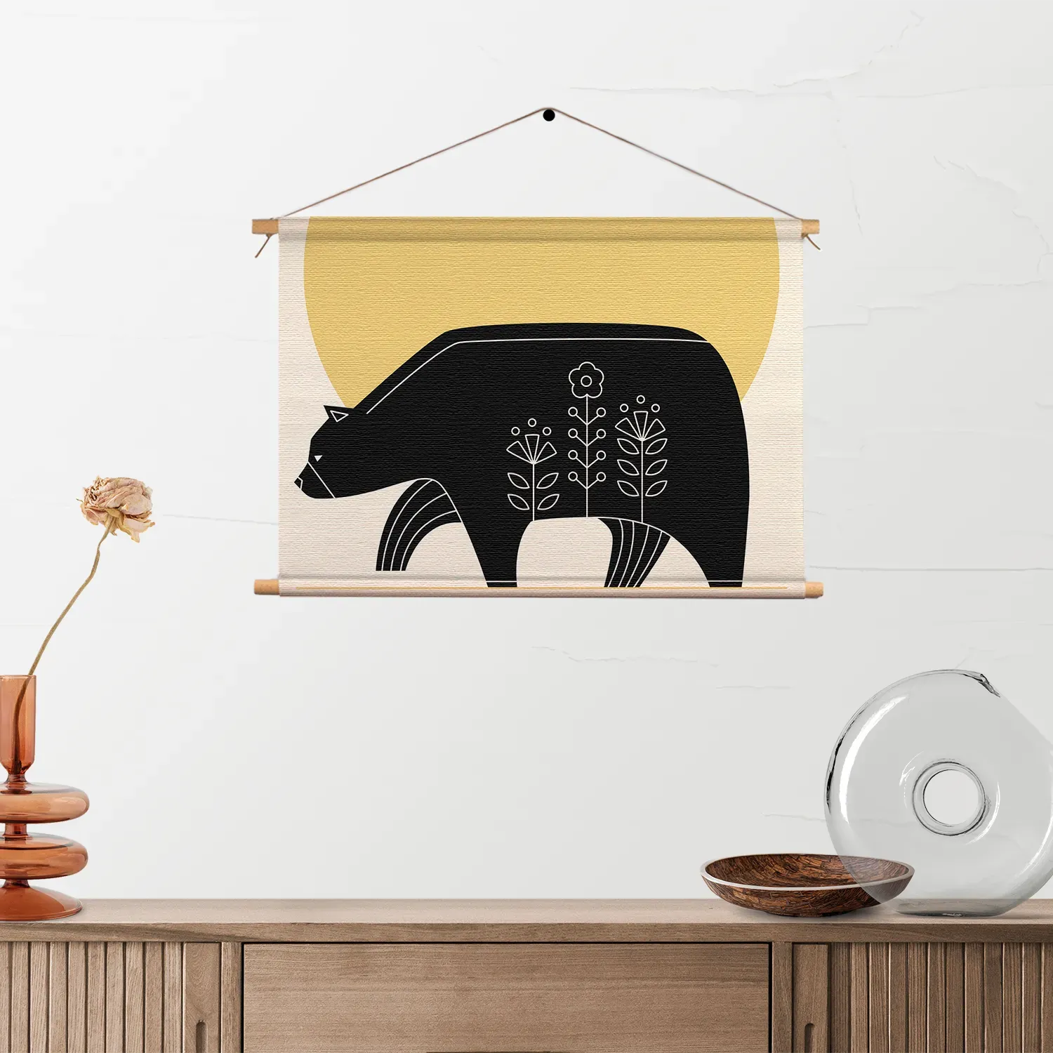 Textielposter Abstact Beer Met Zonsondergang Rechthoek Horizontaal Template TP 50 70 Horizontaal Abstract 07 2