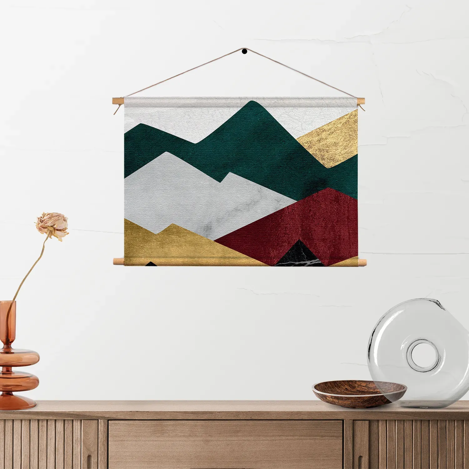 Textielposter Kleurrijke Bergen 01 Rechthoek Horizontaal Template TP 50 70 Horizontaal Abstract 09 2