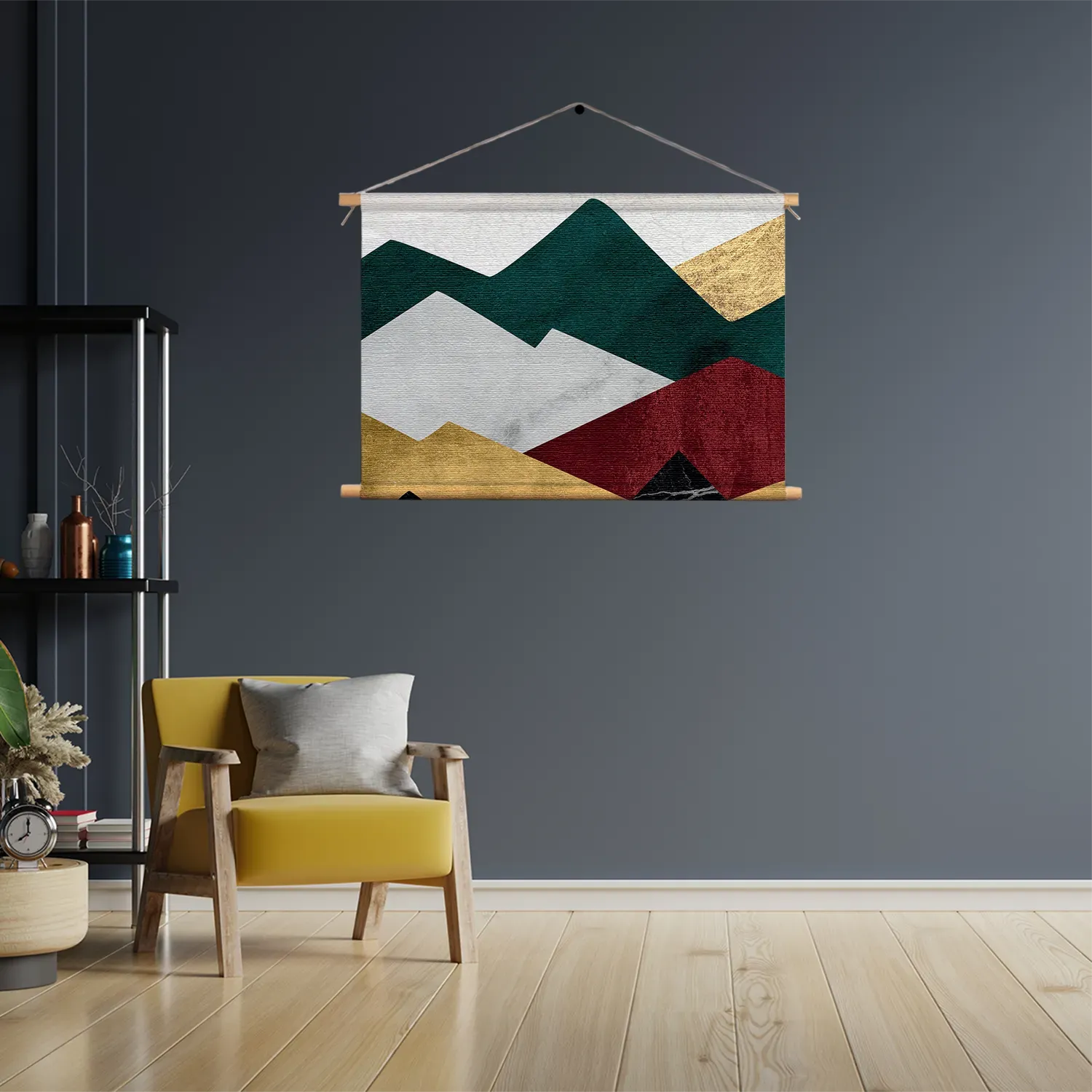 Textielposter Kleurrijke Bergen 01 Rechthoek Horizontaal Template TP 50 70 Horizontaal Abstract 09 3