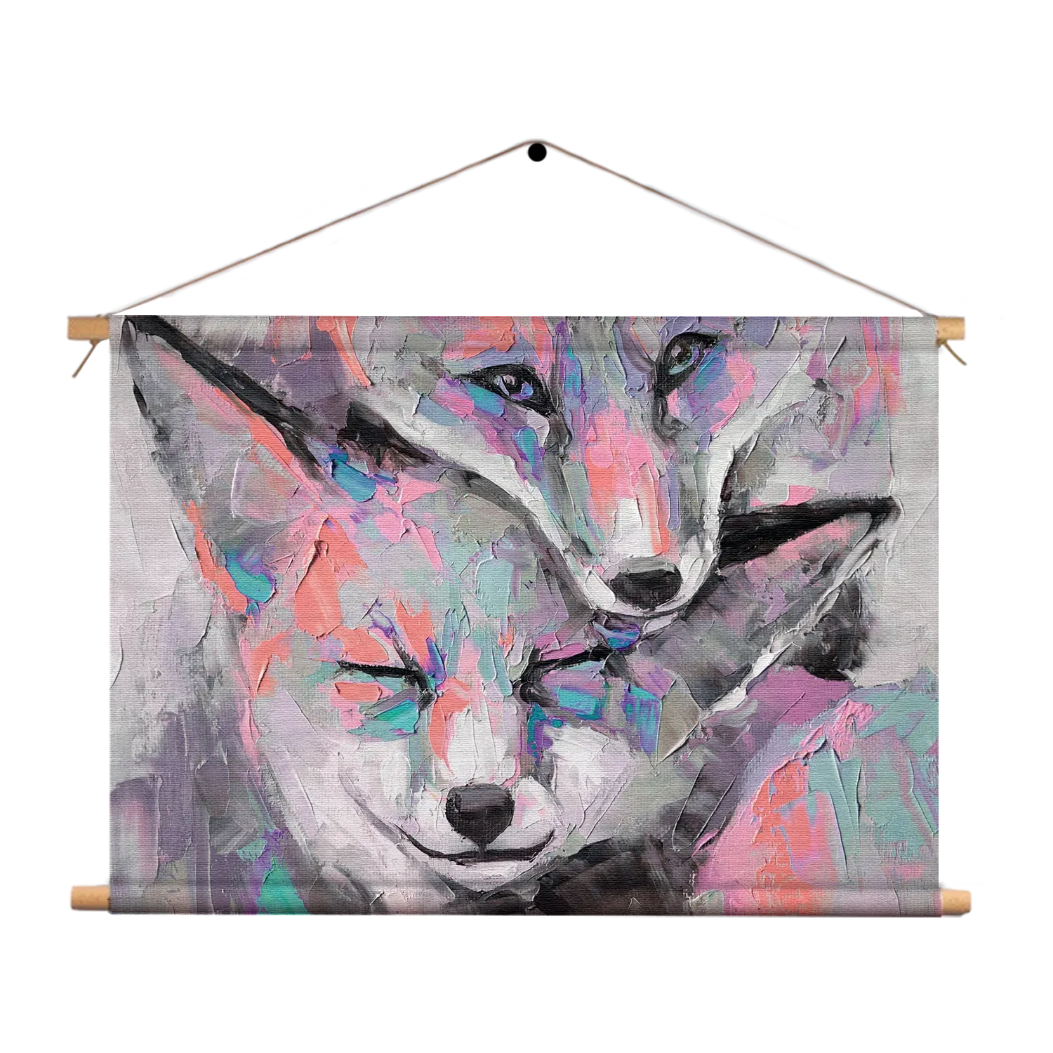 Textielposter De Schattige Vosjes Rechthoek Horizontaal Template TP 50 70 Horizontaal Abstract 105 1