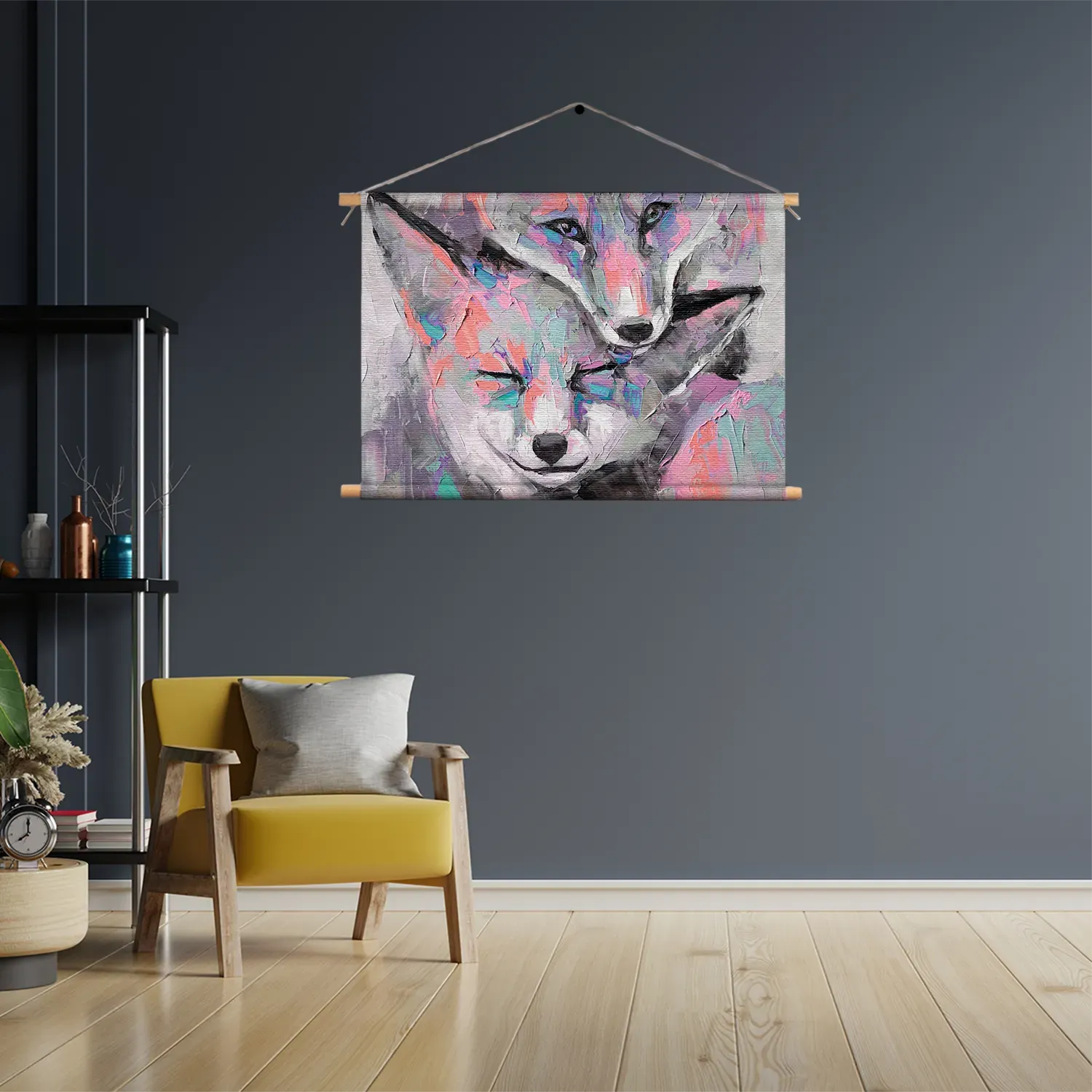 Textielposter De Schattige Vosjes Rechthoek Horizontaal Template TP 50 70 Horizontaal Abstract 105 3