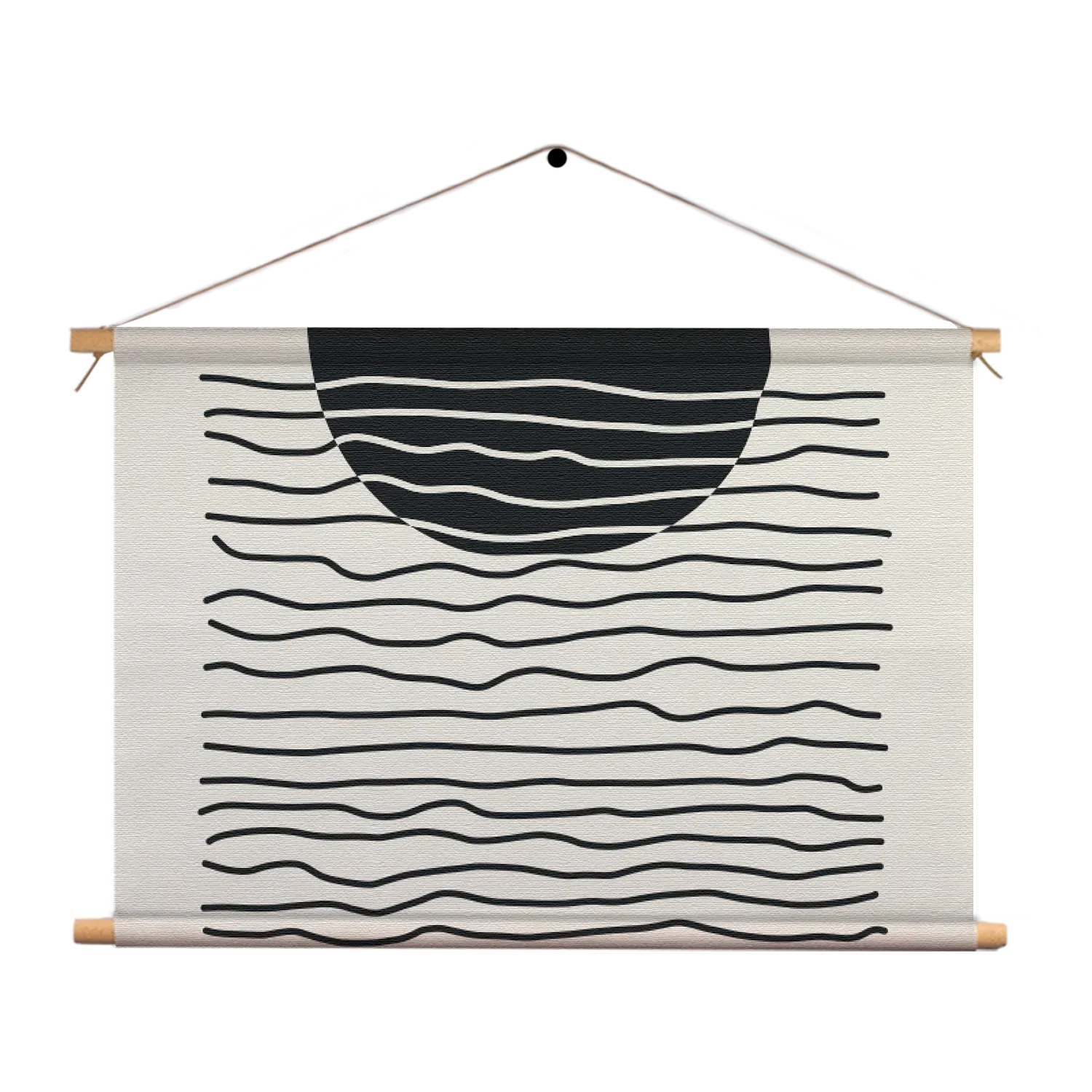 Textielposter Scandinavisch Basis Zwart Rechthoek Horizontaal Template TP 50 70 Horizontaal Abstract 11 1