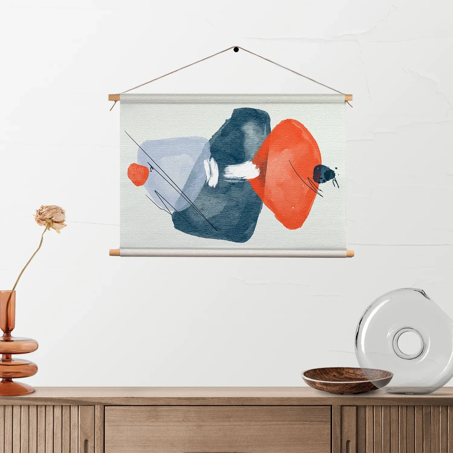 Textielposter Scandinavisch Design Rechthoek Horizontaal Template TP 50 70 Horizontaal Abstract 116 2