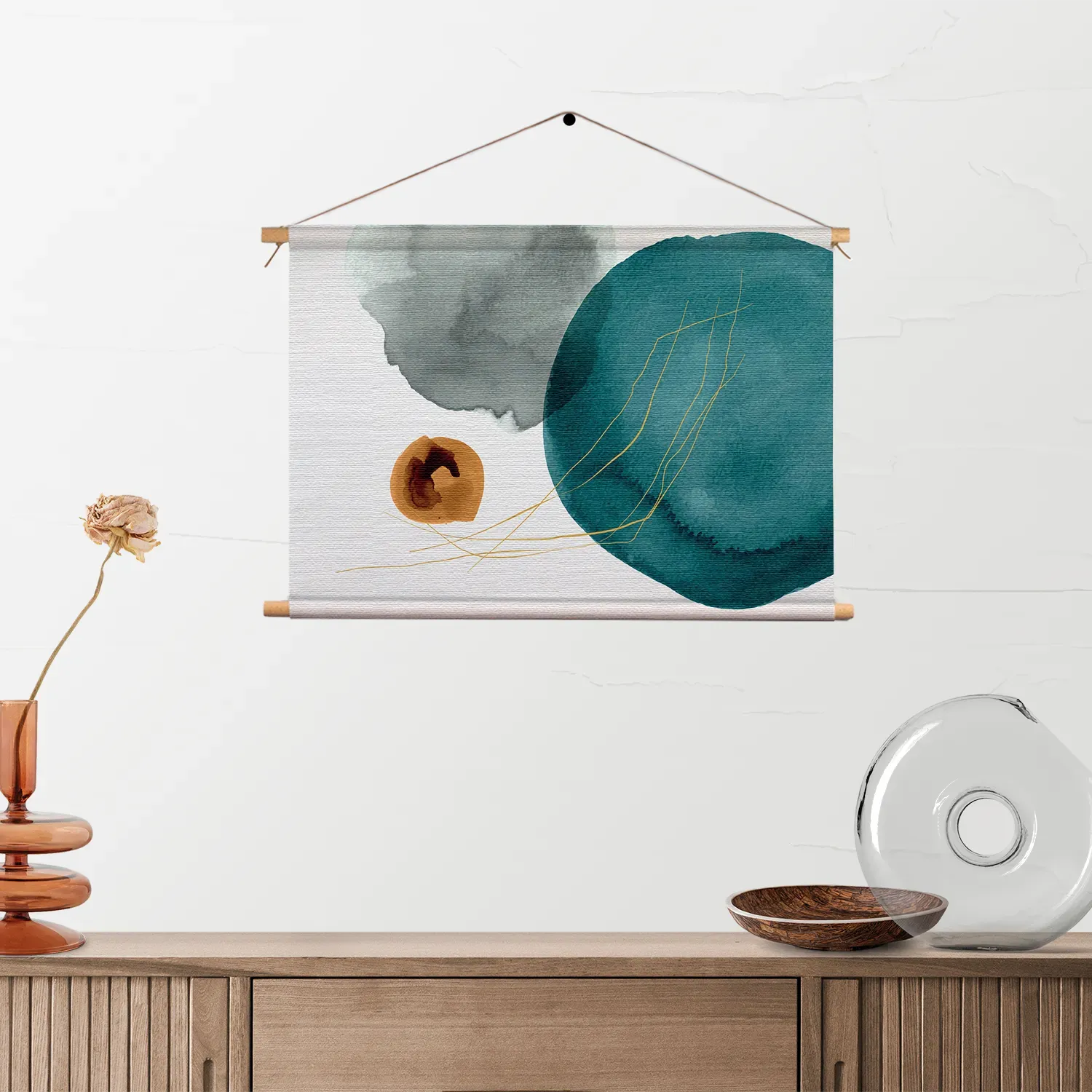 Textielposter Abstract Cirkels Multikleur 01 Rechthoek Horizontaal Template TP 50 70 Horizontaal Abstract 20 2