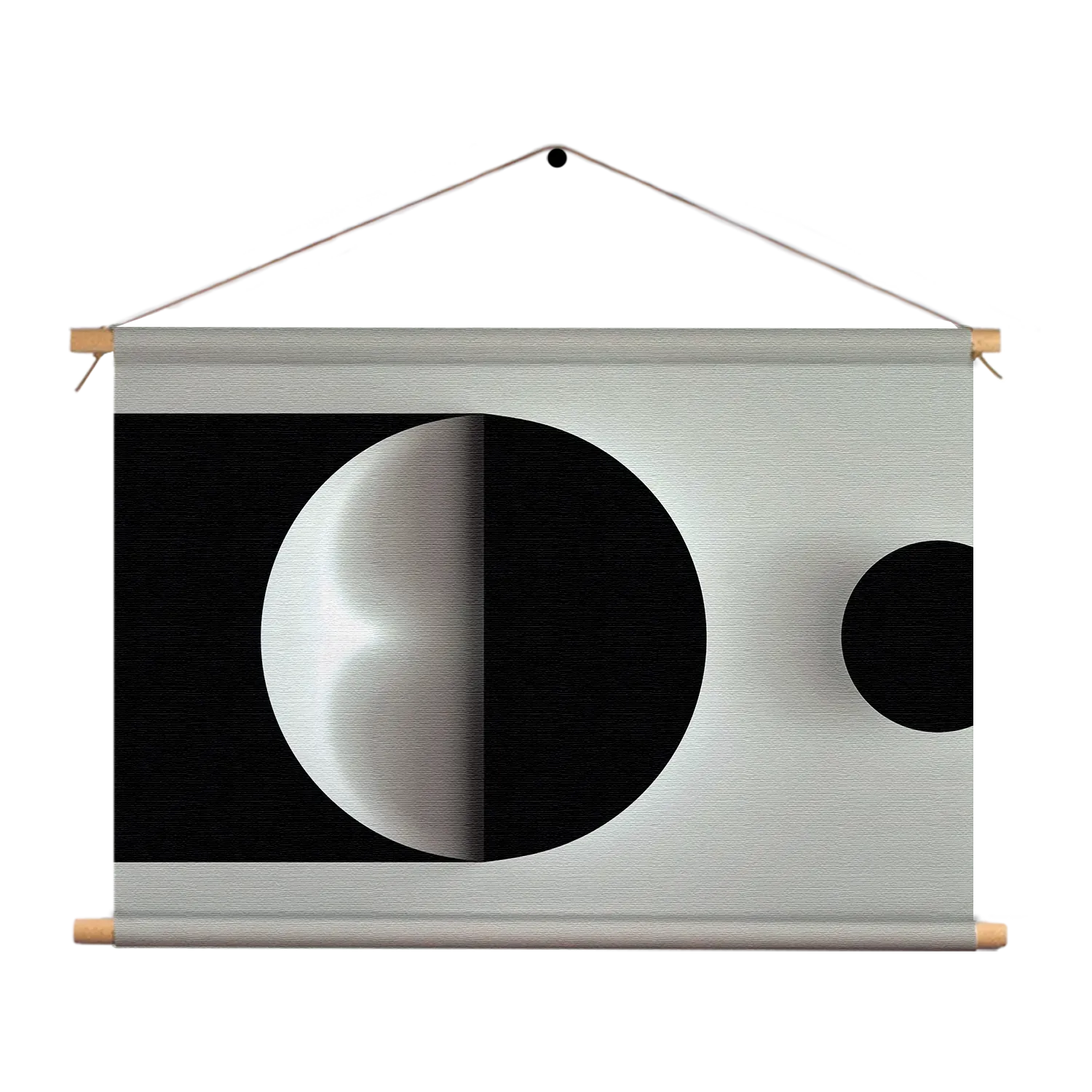 Textielposter Scandinavisch Wit met Zwart Element 01 Rechthoek Horizontaal Template TP 50 70 Horizontaal Abstract 21 1