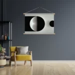 Textielposter Scandinavisch Wit met Zwart Element 01 Rechthoek Horizontaal Template TP 50 70 Horizontaal Abstract 21 3