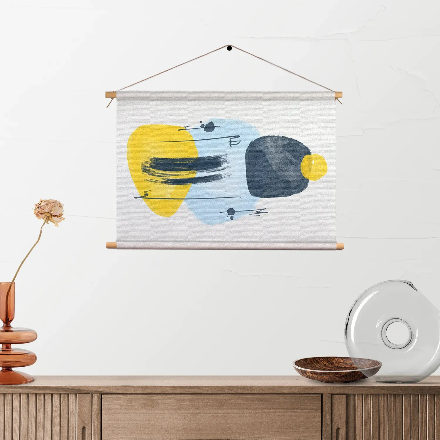 Textielposter Scandinavisch patroon Rechthoek Horizontaal Template TP 50 70 Horizontaal Abstract 22 2