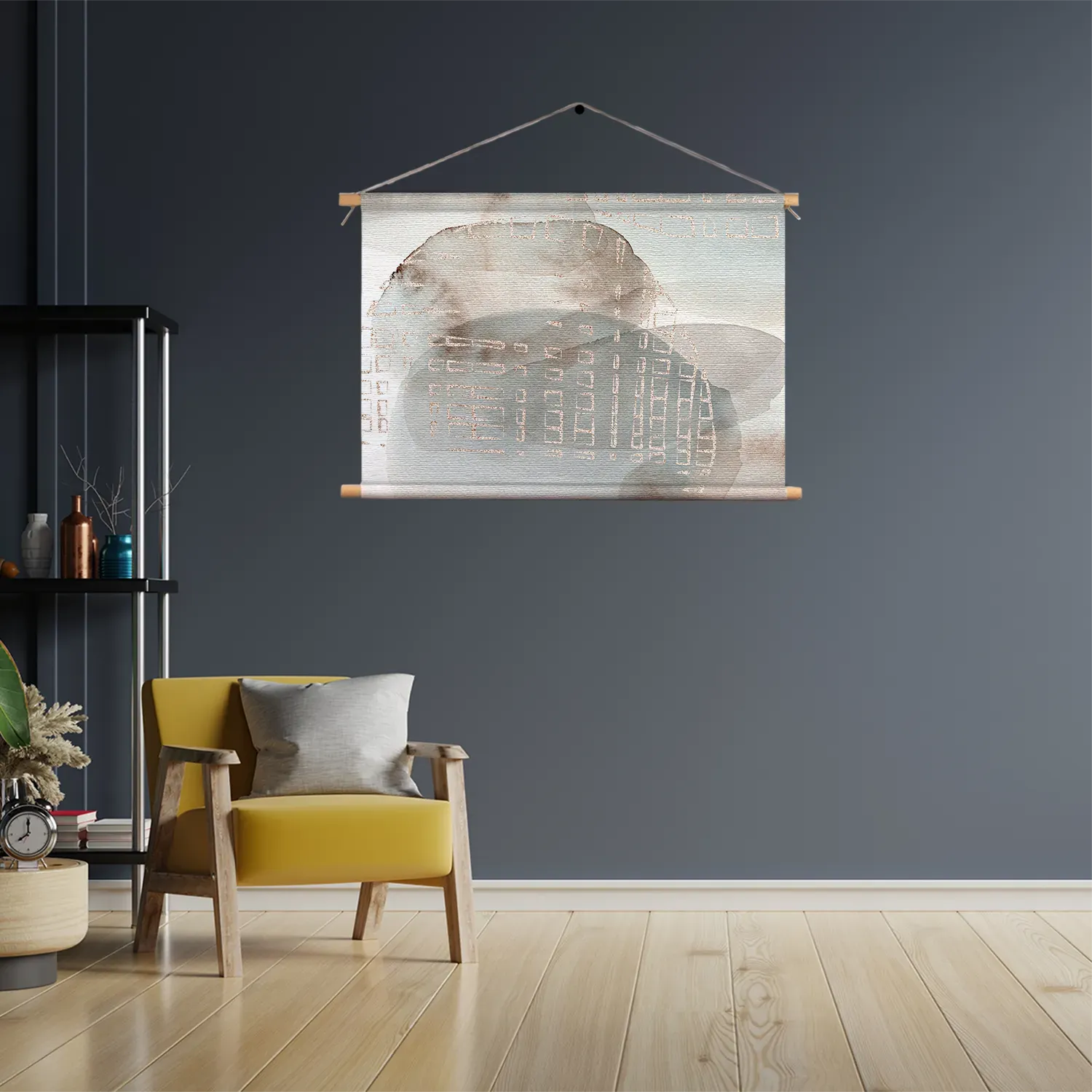 Textielposter Abstract Rustige Tinten met Accent 01 Rechthoek Horizontaal Template TP 50 70 Horizontaal Abstract 24 3