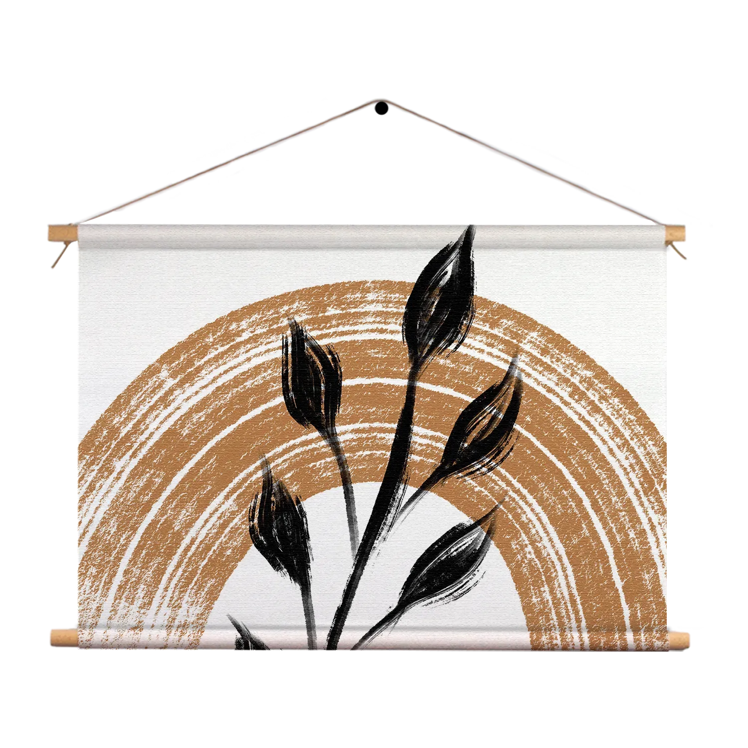 Textielposter Scandinavisch Patroon met Bloem 01 Rechthoek Horizontaal Template TP 50 70 Horizontaal Abstract 33 1