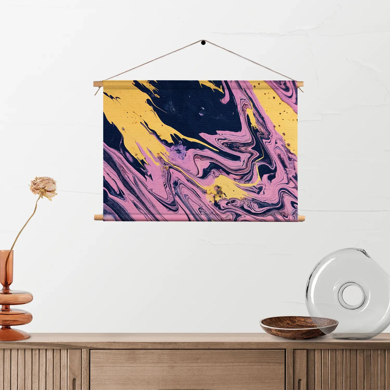 Textielposter Moderne Kunst Rechthoek Horizontaal Template TP 50 70 Horizontaal Abstract 36 2