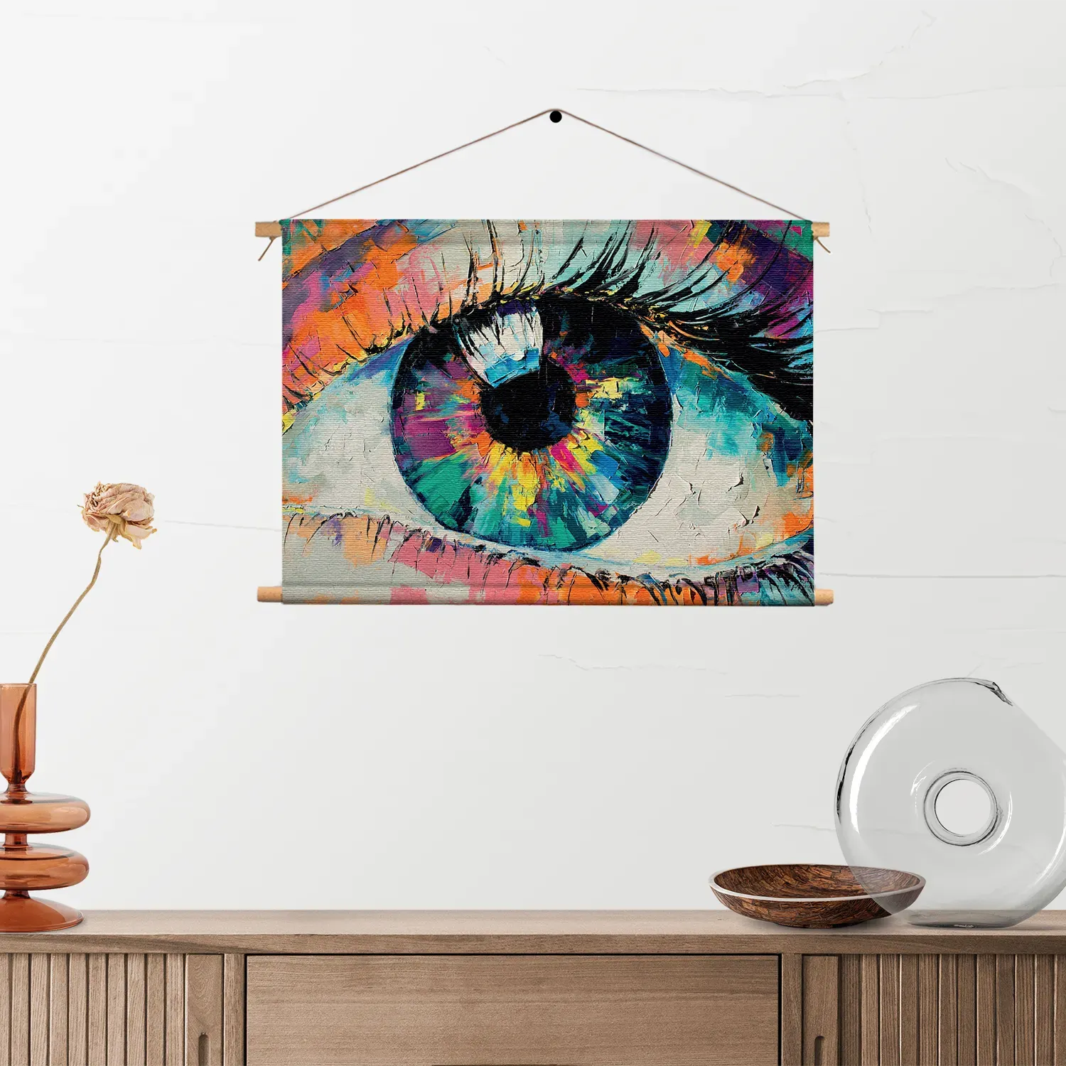 Template_TP_50-70_Horizontaal_Abstract_44-2 Textielposter Het Kleurrijke Oog Kunstwerk Rechthoek Horizontaal Template TP 50 70 Horizontaal Abstract 44 2