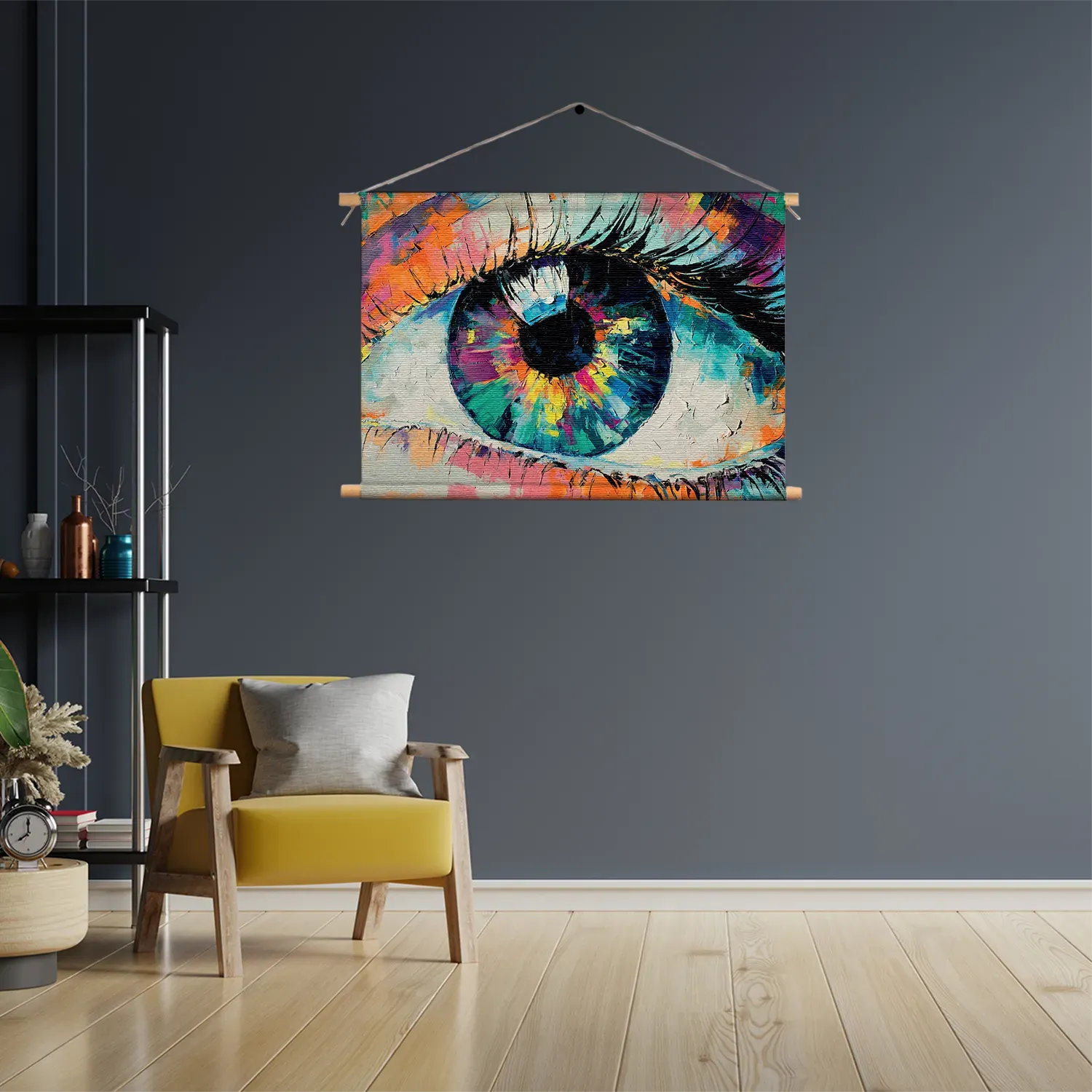 Template_TP_50-70_Horizontaal_Abstract_44-3 Textielposter Het Kleurrijke Oog Kunstwerk Rechthoek Horizontaal Template TP 50 70 Horizontaal Abstract 44 3