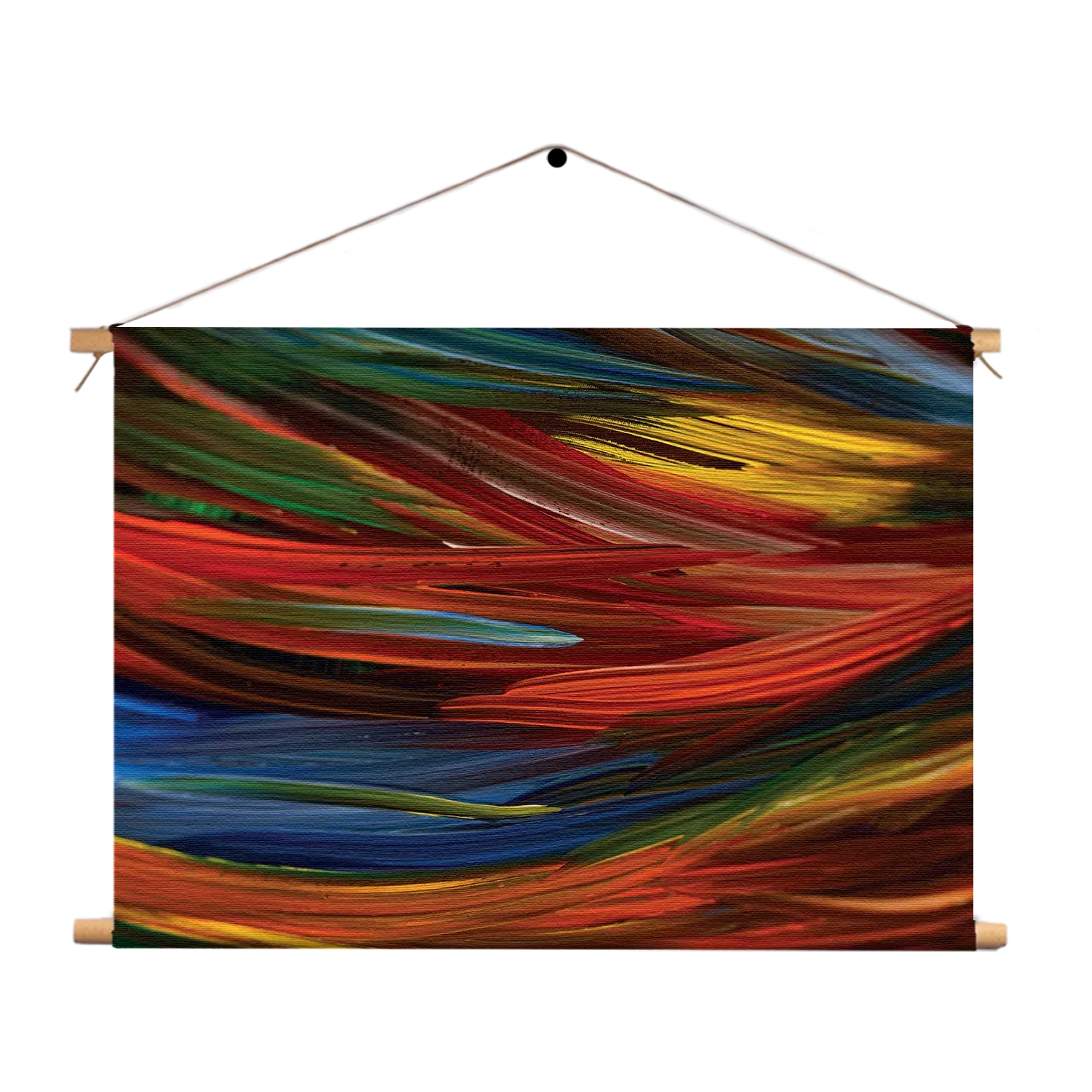 Textielposter Geschilderde Strepen Kleurrijk Rechthoek Horizontaal Template TP 50 70 Horizontaal Abstract 75 1